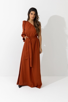 VESTIDO VERSALHES COGNAC - Nuau