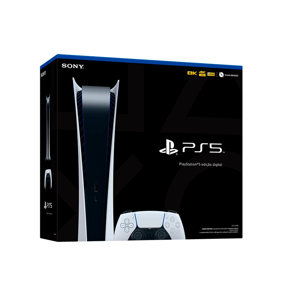 Promoção de Sony PlayStation 5 Digital 825GB FIFA 23 Bundle cor branco e  preto