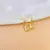 Brinco argola com zircônia retangular cravejado banhado a ouro 18k - comprar online