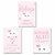 Kit com 3 Quadros Decorativos - Nuvem para Menina - Lilás Mimos e Personalizados: Quadrinhos Decorativos para Quarto de Bebê