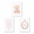 Kit com 3 Plaquinhas Decorativas - Tema Ursinha Princesa - Lilás Mimos e Personalizados: Quadrinhos Decorativos para Quarto de Bebê