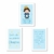 Kit com 3 placas decorativas de MDF - Pequeno Príncipe Azul Claro - comprar online