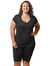 Imagem do T-Shirt Gola V Plus Size - Preto