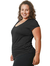 T-Shirt Gola V Plus Size - Preto - CorpusFit Moda Fitness, Praia e Casual