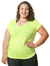 T-Shirt Gola V Plus Size - Verde Fluorescente