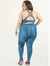 Imagem do Top Plus Size Fitness Evolution - Ikat Verde Petroleo