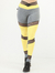 Calça Legging Evolution Faixas - Cinza e Amarelo - comprar online