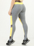 Calça Legging Evolution Faixas - Cinza e Amarelo - loja online