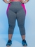 Calça Capri Powerful Levanta Bumbum Plus Size - Cinza e Rosa na internet