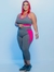 Top Fitness Powerful Plus Size - Cinza e Rosa - CorpusFit Moda Fitness, Praia e Casual