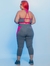 Imagem do Calça Capri Powerful Levanta Bumbum Plus Size - Cinza e Rosa