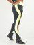 Calça Legging Evolution Transparência - Preto e Amarelo Neon - comprar online