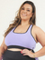 Top Plus Size Fitness Nadador Decote Reto - Lilás