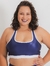 Top Fitness Powerful Plus Size - Cirre Azul Marinho