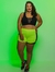 Shorts Sobreposto com Arrastão Plus Size- Amarelo Fluorescente na internet