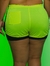 Shorts Sobreposto com Arrastão Plus Size- Amarelo Fluorescente - comprar online