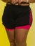 Shorts Sobreposto com Arrastão Plus Size - Rosa na internet