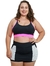 Top com Argola na Costa Plus Size- Preto e Rosa