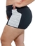 Shorts Saia Fitness Life com Bolso Plus Size - Preto e Branco - CorpusFit Moda Fitness, Praia e Casual