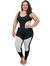 Macacão Longo Life Fitness Plus Size - Preto e Mesh Branco