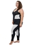 Macacão Longo Life Fitness Plus Size - Preto e Mesh Branco - comprar online