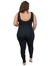 Macacão Longo Life Fitness Plus Size - Preto e Mesh Branco na internet