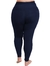 Calça Legging Basic Poliamida Plus Size Azul Marinho na internet