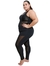 Macacão Longo Life Fitness Plus Size - Preto e Tule - comprar online