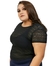 T-shirt Costas Degagê Plus Size - Preto