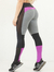 Calça Legging Evolution Tule Lateral - Cinza e Violeta - comprar online