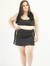 Shorts Saia Plus Size Evolution - Preto - CorpusFit Moda Fitness, Praia e Casual