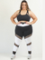 Calça Legging Plus Size Evolution Faixas- Preto e Branco - loja online