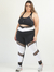 Calça Legging Plus Size Evolution Faixas- Preto e Branco - comprar online