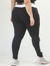 Calça Legging Plus Size Evolution Faixas- Preto e Branco - CorpusFit Moda Fitness, Praia e Casual