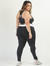 Calça Legging Plus Size Evolution Faixas- Preto e Branco - loja online