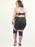 Top Plus Size Fitness Evolution - Preto e Cirre Rosa Matte - CorpusFit Moda Fitness, Praia e Casual