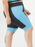 Bermuda Plus Size Fitness Running Com Bolso- Preto e Azul Agua - comprar online