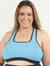 Top Plus Size Fitness Nadador Decote Reto - Azul Agua