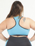 Top Plus Size Fitness Nadador Decote Reto - Azul Agua - comprar online