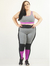 Top Plus Size Fitness Evolution com X nas Costas - Cinza e Violeta - comprar online