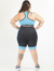 Imagem do Bermuda Plus Size Fitness Running Com Bolso- Preto e Azul Agua