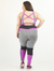 Imagem do Top Plus Size Fitness Evolution com X nas Costas - Cinza e Violeta