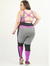 Top Plus Size Fitness Evolution com X nas Costas - Cinza e Violeta - comprar online