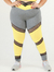 Calça Legging Plus Size Evolution Faixas - Cinza e Amarelo - comprar online