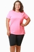 Conjunto T-shirt com Mulet e Bermuda Preta Plus Size - CorpusFit Moda Fitness, Praia e Casual