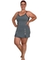 Vestido Fitness Life com Zíperes Plus Size - Cinza