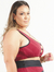 Top Fitness Daring Plus Size - Jacquard Vermelho na internet