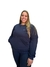 Agasalho Feminino de Moletom Fechado Plus Size - Azul - comprar online