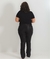 Calça Flare Com Zíper e Bolso Plus Size- Cirre Preto na internet