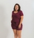 Conjunto Moletinho Marsala Plus Size - Shorts e T-Shirt - comprar online